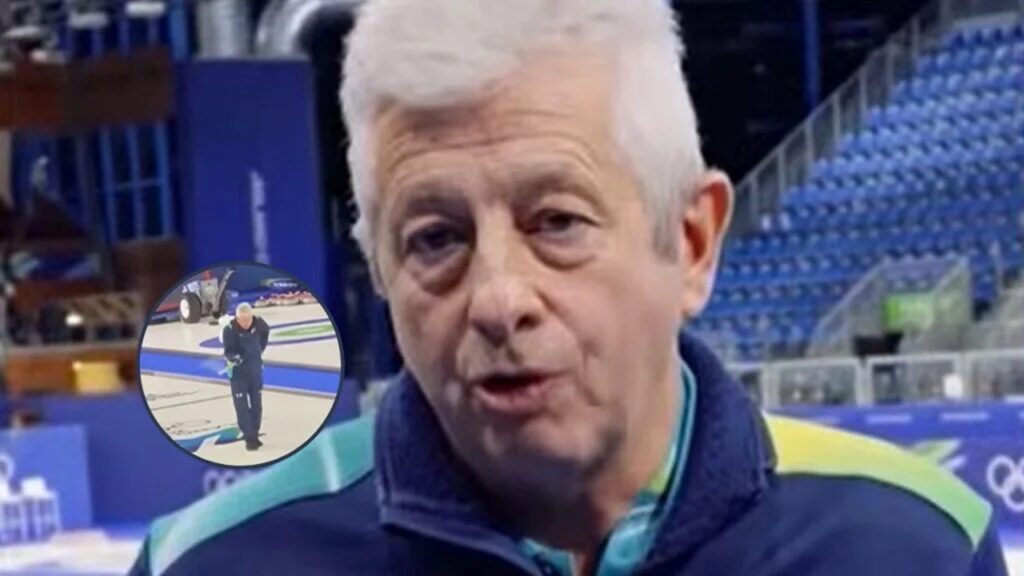 La 61 de ani. Mark a devenit viral pe pista de curling