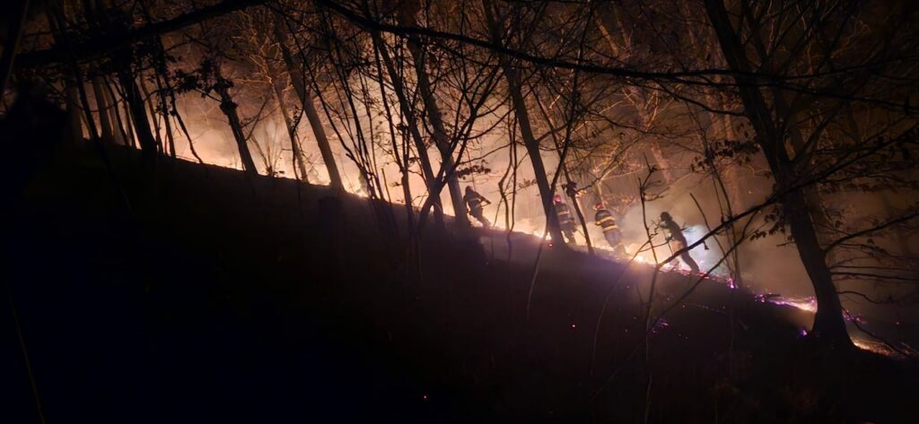 Incendii de vegetație în Maramureș și Satu Mare. Elicoptere Black Hawk intervin pentru stingerea flăcărilor