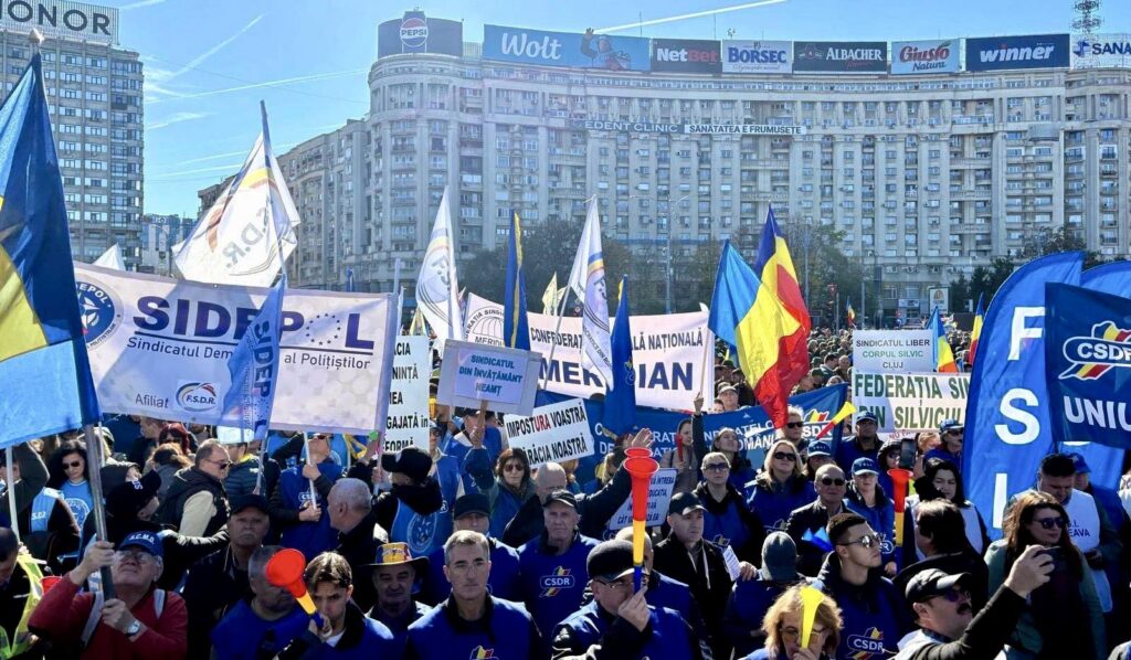 Protest de proporții în Piața Victoriei. Vor participa peste 10.000 de sindicaliști nemulțumiți de măsurile adoptate de Guvernul condus de Ilie Bolojan