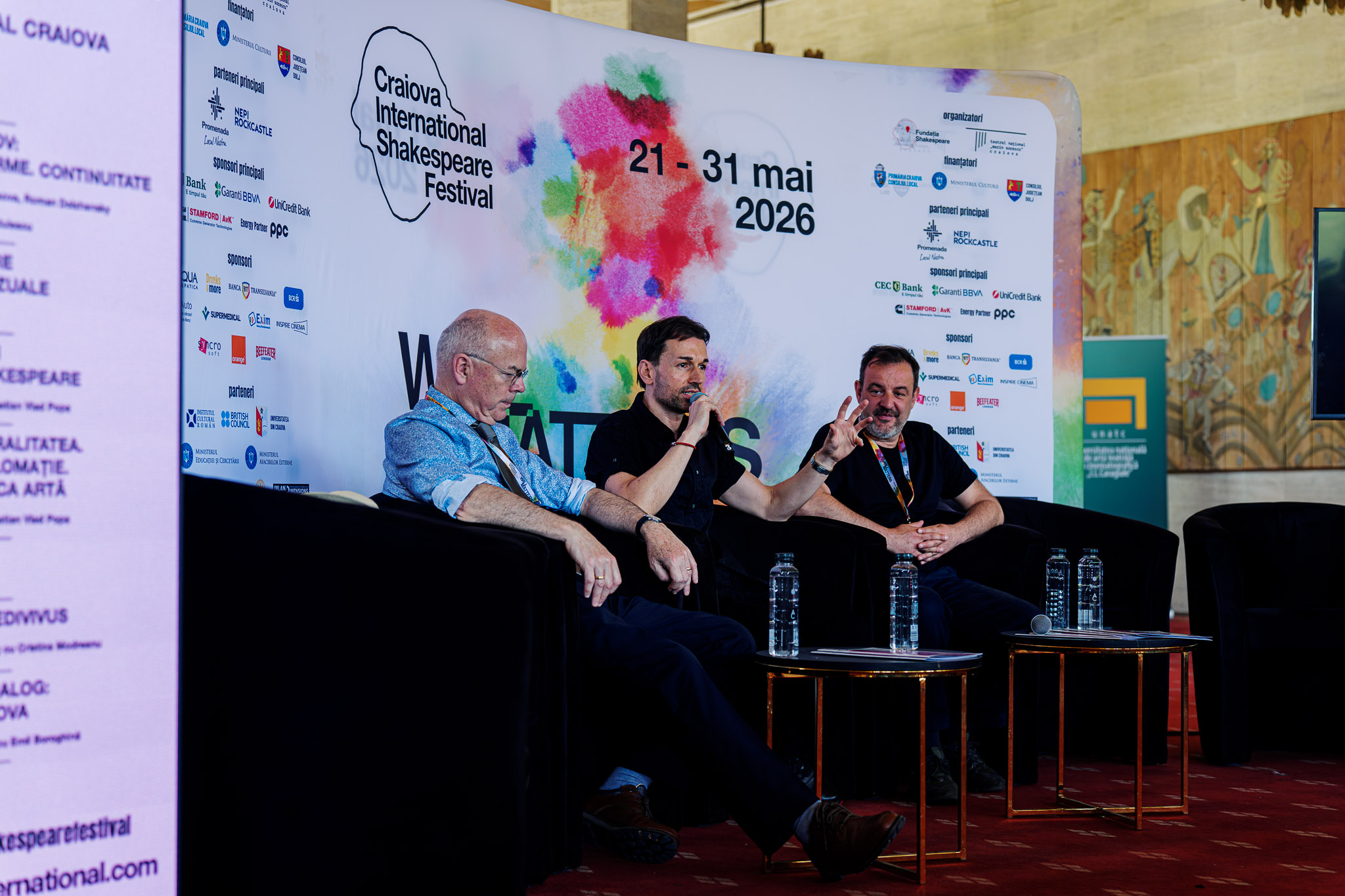 Festivalul Internațional Shakespeare Craiova 2026, desfășurat între 21 și 31 mai sub tema WILL matters, a cuprins și un dialog moderat de Octavian Saiu; sursa foto: Festivalul Shakespeare, © Paul Scondac
