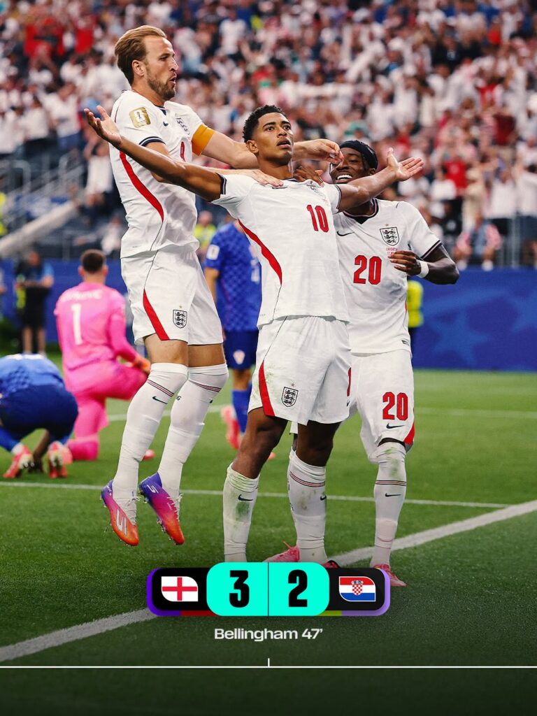 Jude Bellingham se bucură după golul de 3-2. Sursă: Facebook
