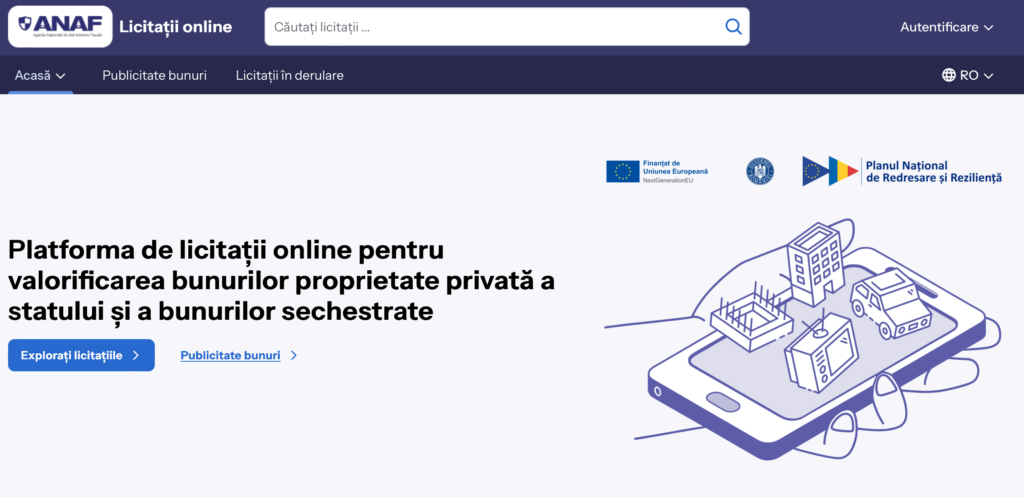 Ce încasări a adus platforma de licitații ANAF la bugetul statului?