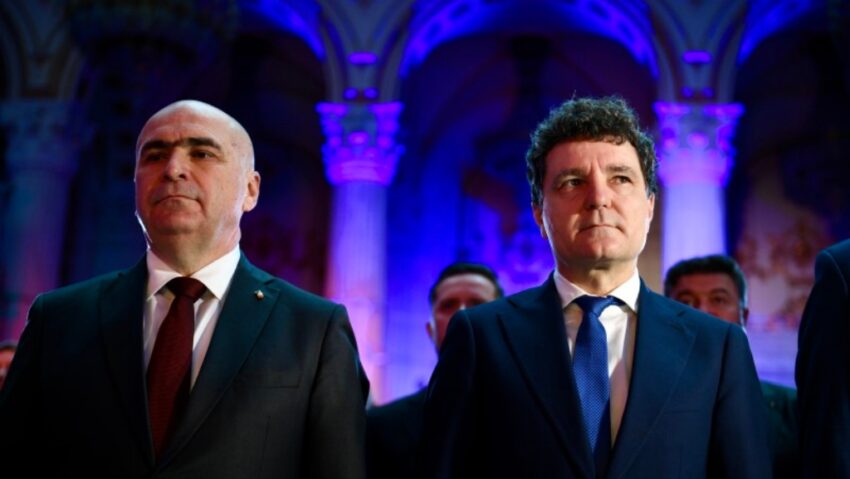 Nicușor Dan și Ilie Bolojan, la evenimentul dedicat Zilei Independenței SUA de la Ambasada din București