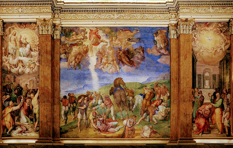 Convertirea lui Saul, pictură de Michelangelo Muonarroti din Capela Paulină, Vatican; sursa foto: michelangelobuonarrotietornato