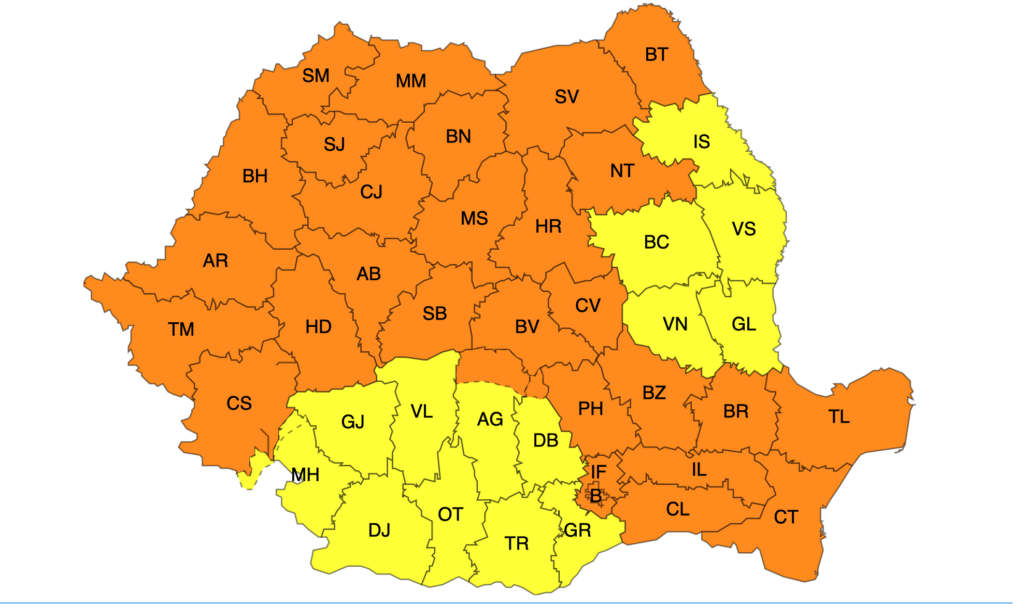 Toată țara, sub coduri de furtuni. Ce spun meteorologii despre caniculă