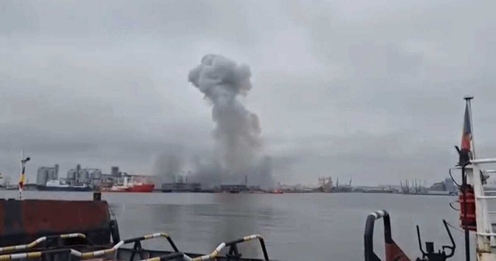 Ucraina explică explozia din Portul Constanța și dă vina pe războiul electronic desfășurat de Rusia