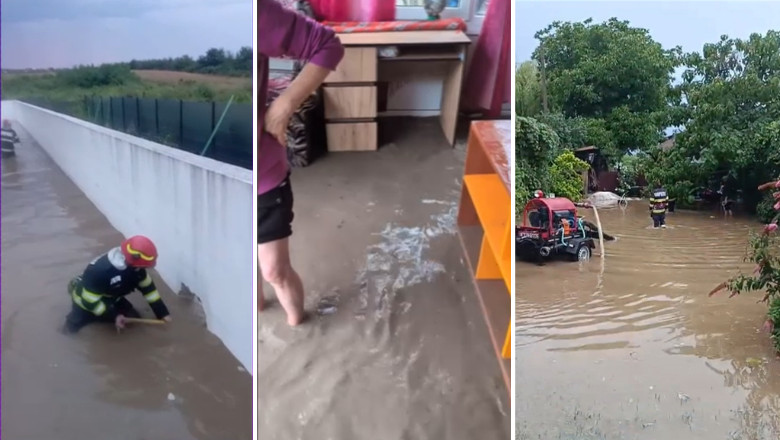 Inundații în mai multe localități din Prahova după ploile torențiale. Pompierii intervin pentru evacuarea apei, iar județul este sub Cod roșu hidrologic