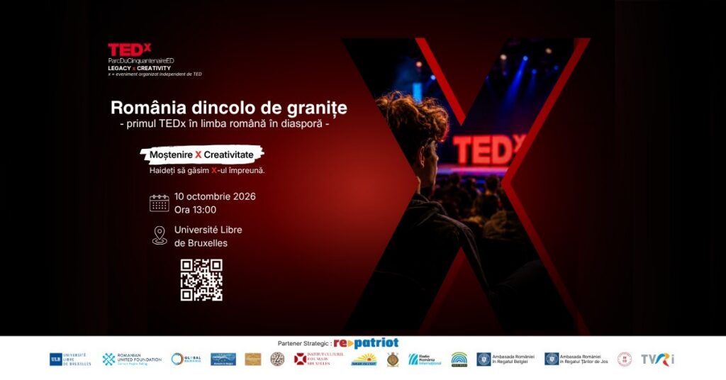 Primul TEDx în limba română din diaspora are loc la Bruxelles. RePatriot este partener strategic al evenimentului