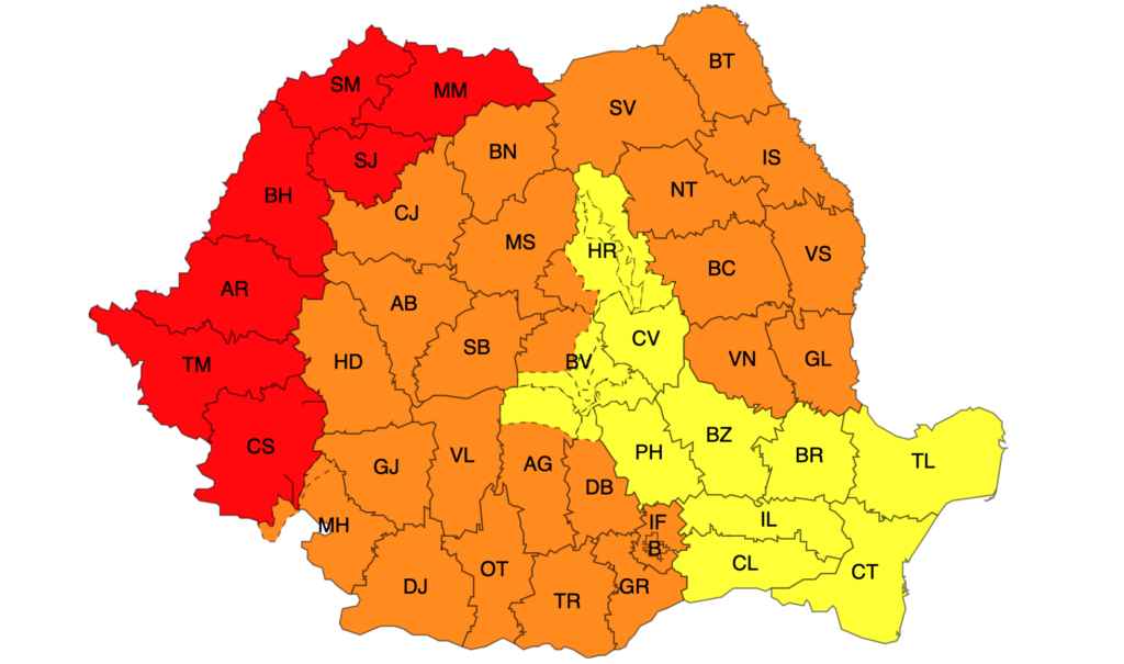 Cod roșu de caniculă în 7 județe. Unde urcă temperaturile la 41 de grade și cum va fi vremea în București