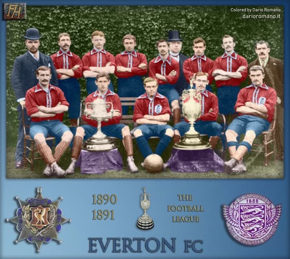 Everton a câștigat titlul în sezonul 1889-1890. Sursă foto: Facebook