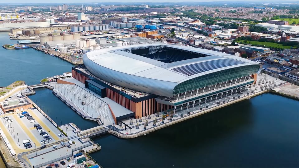Stadionul Hill Dickinson, noua arenă a lui Everton. Sursă foto: Facebook