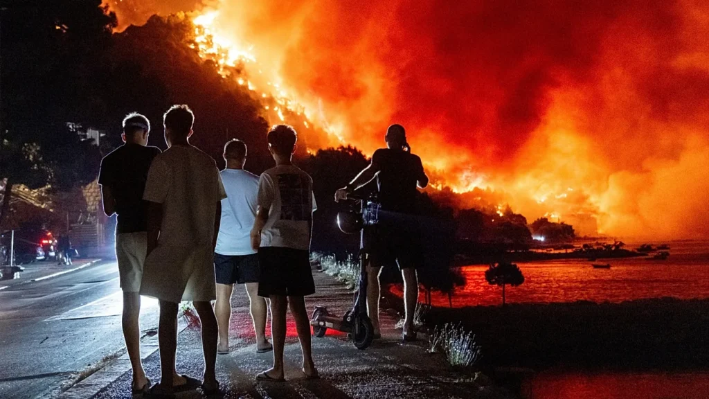 Incendiu devastator în Croația: mii de oameni evacuați și zeci de răniți pe coasta Adriaticii