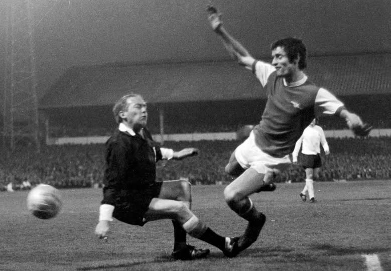 Golul care a adus titlul lui Arsenal chiar pe White Hart Lane, în 1971. Sursă: Facebook