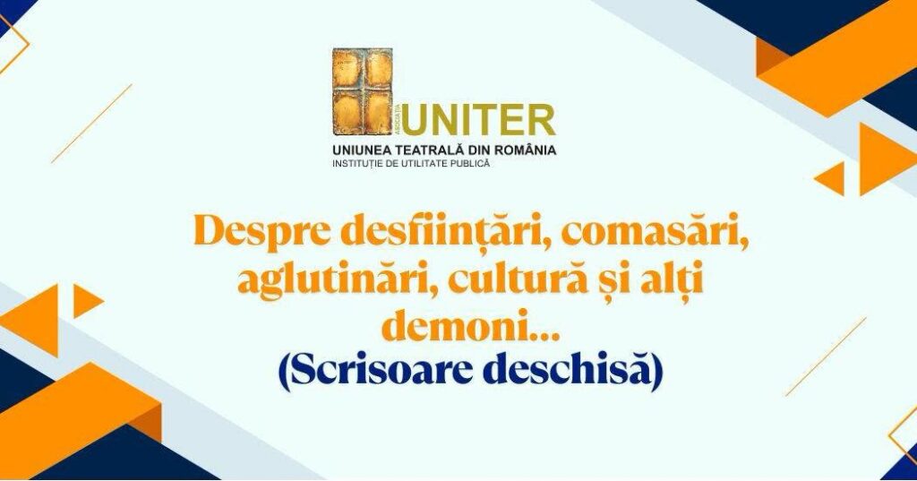 Dragoș Buhagiar, președintele UNITER, protesează în cazul  valului de comasări din teatrele de repertoriu