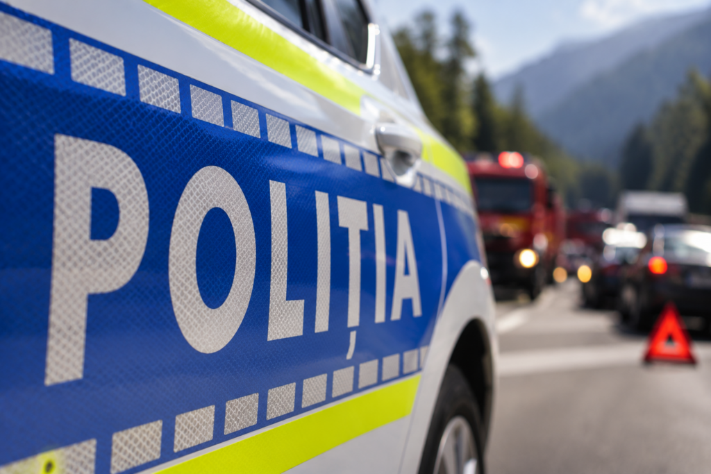 Trafic blocat pe DN1, la Predeal. Încărcătura unui camion a ajuns pe șosea