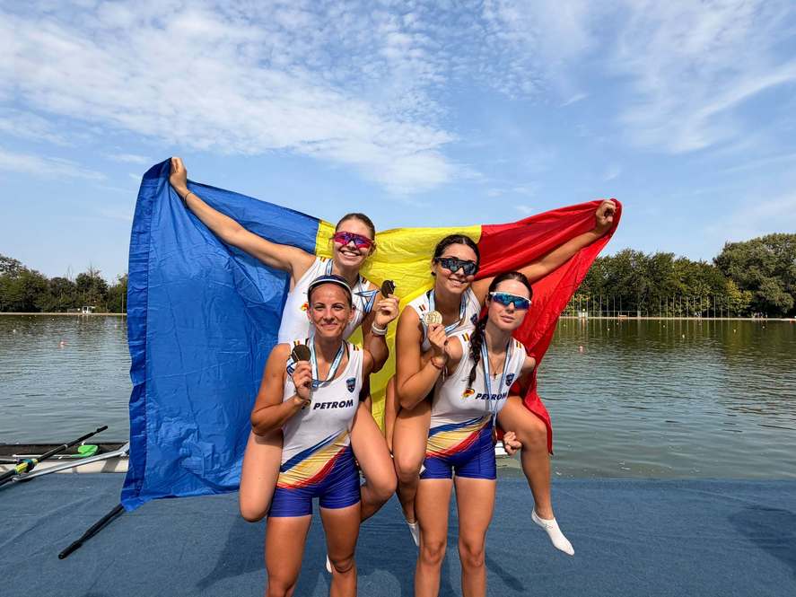 România, opt medalii la Canotaj. Patru sportivi urcă de două ori pe podium
