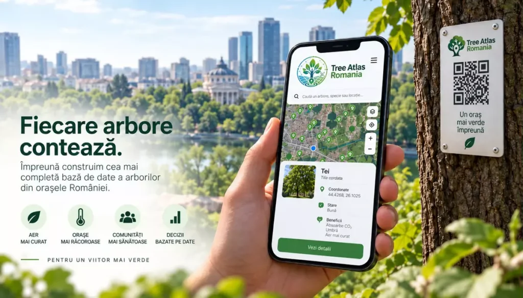 Asociația Re-Autentic și InfoCons dezvoltă o aplicație web pentru inventarierea arborilor din orașele României