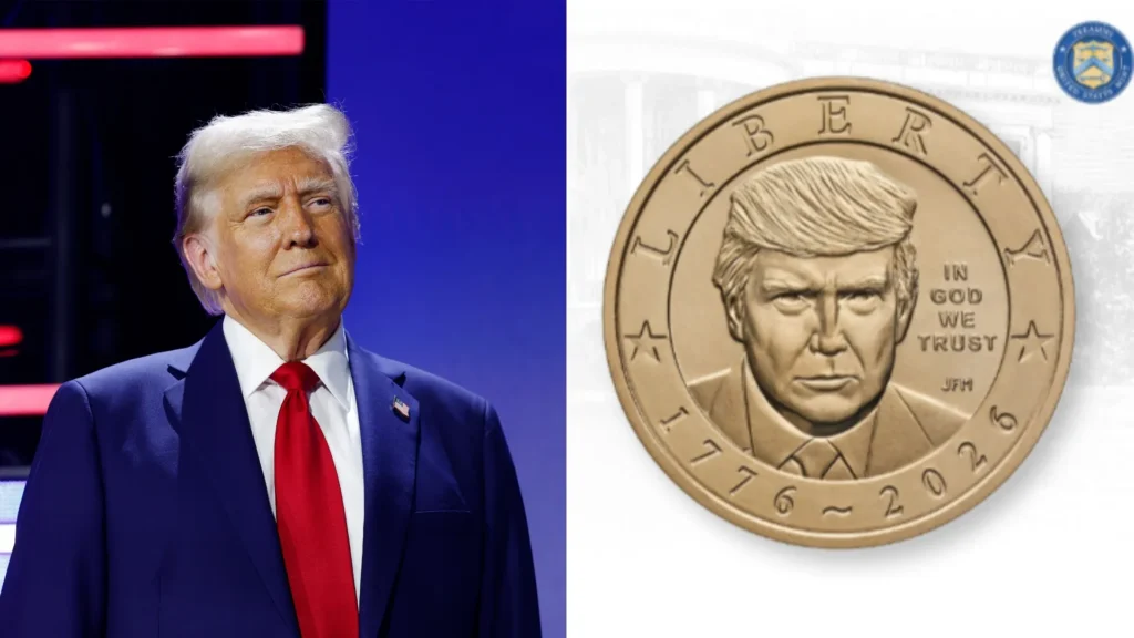 Monedele cu figura președintelui Donald Trump ajung în bănci. Provocarea lansată pe TikTok de Trezoreria SUA