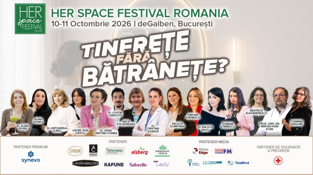 HER SPACE FESTIVAL ROMANIA 2026 are loc pe 10 și 11 octombrie. Ediția din acest an pune în discuție sănătatea și longevitatea femeilor