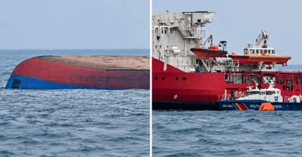 Navă comercială în pericol în Marea Neagră, la 24 de kilometri de Constanța. Un marinar a murit, trei sunt dați dispăruți
